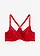 Soutien-gorge agrafé devant avec dentelle, Couleur: rouge salsa