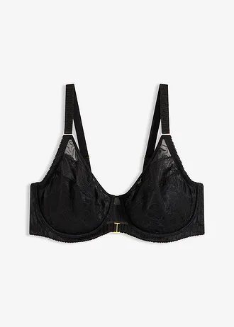 Soutien-gorge à armatures et bijou, Couleur: noir
