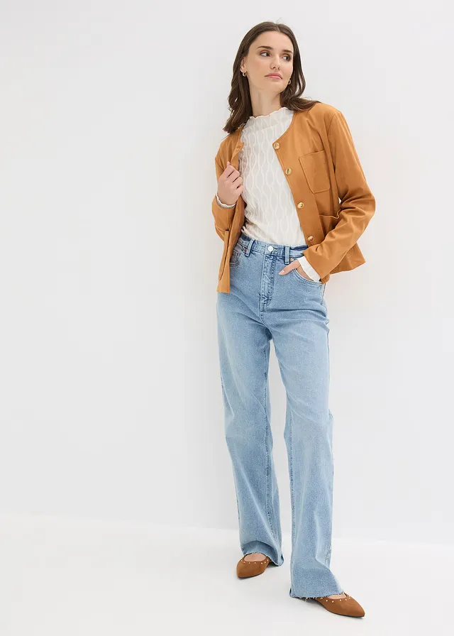 Veste en suédine, Couleur: camel