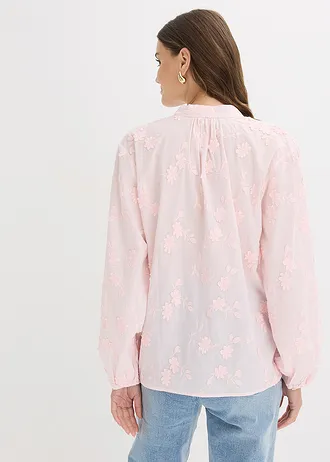 Chemisier 100% coton, Couleur: rose clair