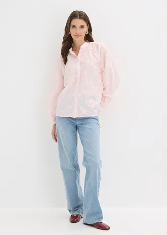 Chemisier 100% coton, Couleur: rose clair