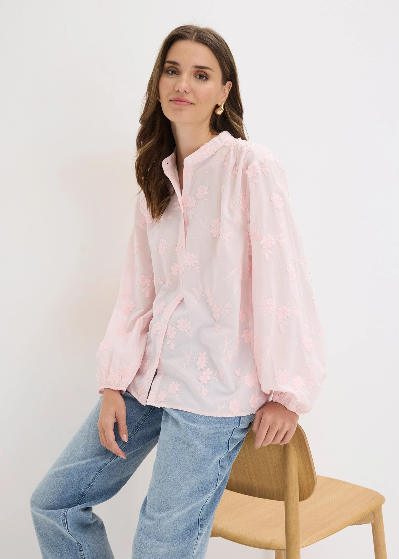 Chemisier 100% coton • rose clair • Boutique bonprix
