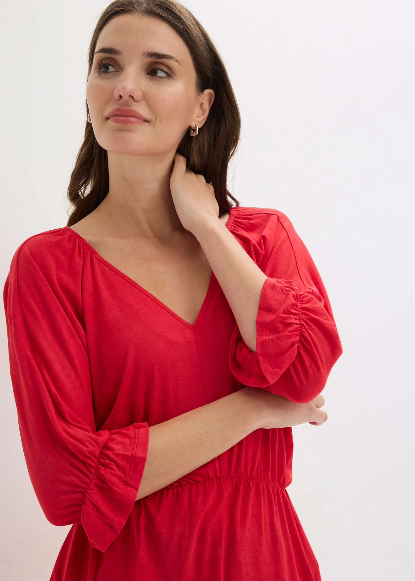 Shirt tuniek in een viscosemix • aardbeirood • bonprix online shop