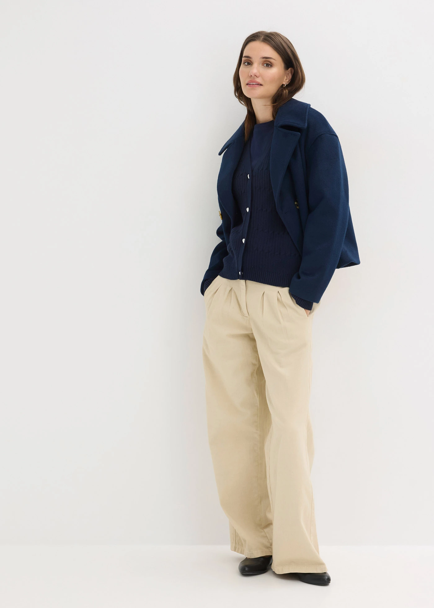 Gilet en fine maille de viscose mélangée • bleu foncé • Boutique bonprix