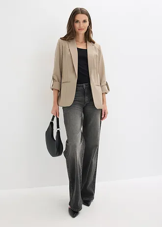 Oversized blazer, Kleur: taupe