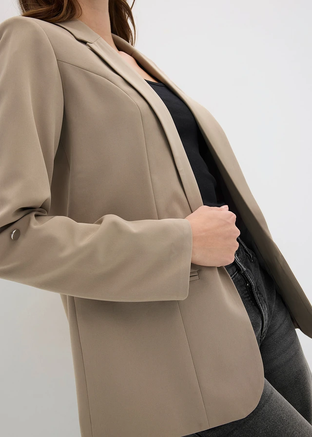 Sacou cu model oversize • gri-bej • magazin bonprix