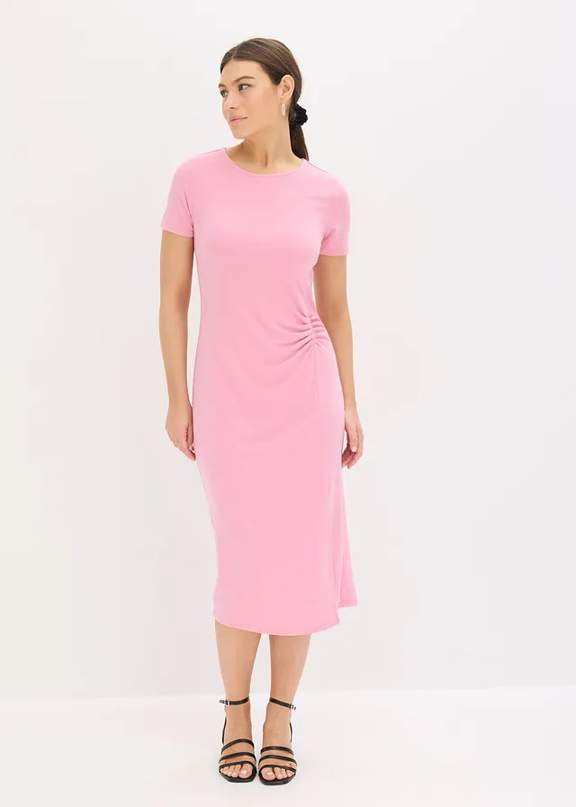Robe en jersey de viscose mélangée, Couleur: orchidée fumé