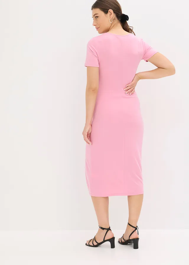 Robe en jersey de viscose mélangée, Couleur: orchidée fumé