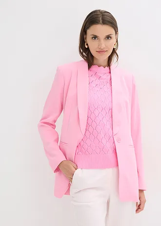 Blazer met ceintuur, Kleur: roze