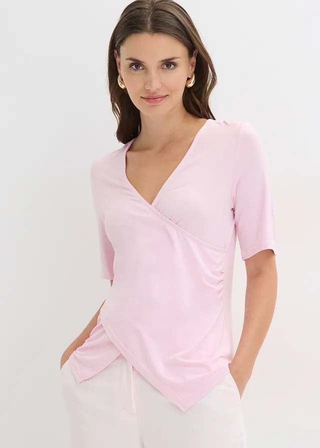 Shirt in een zachte viscosemix, Kleur: kristalroze