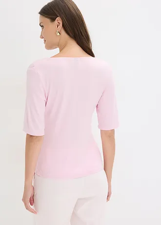 Bluză din material moale cu viscoză • roz cristal • magazin bonprix