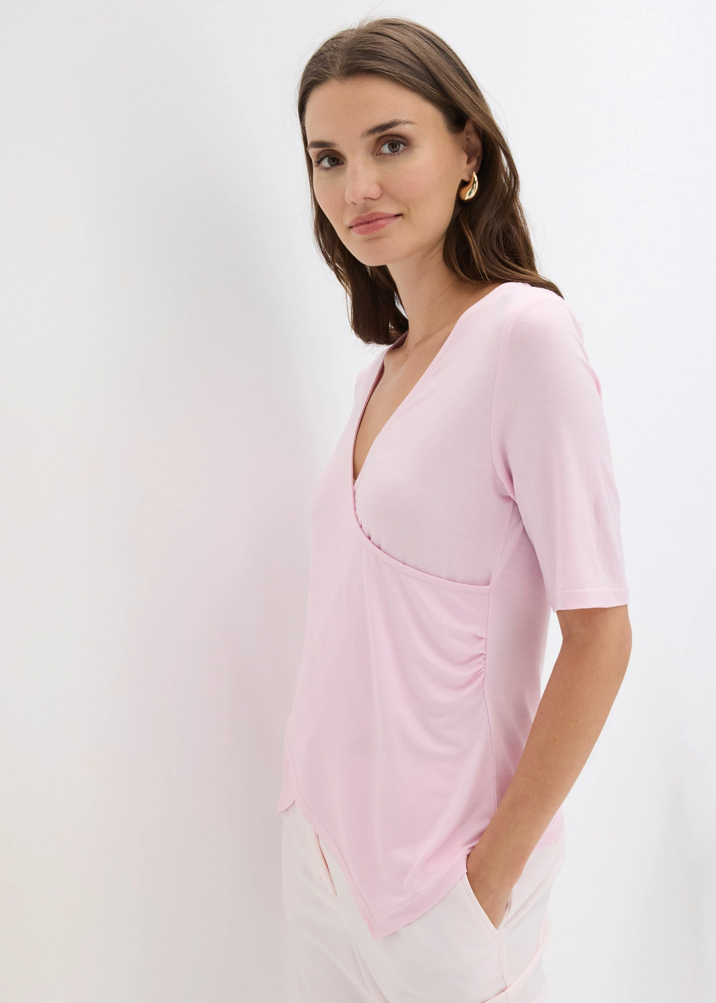 Shirt in een zachte viscosemix • kristalroze • bonprix online shop