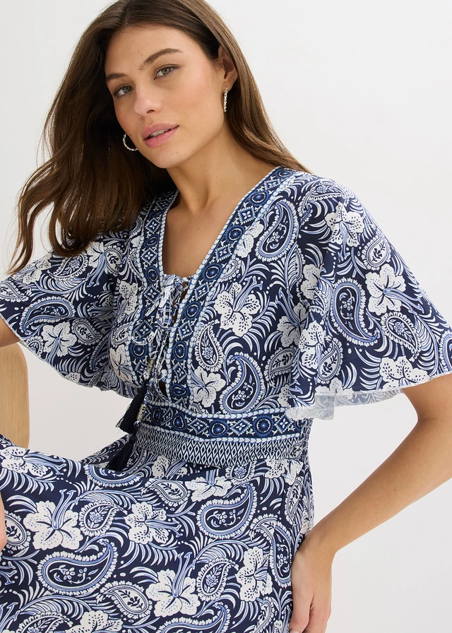 Robe en jersey • bleu foncé paisley • product-page.page-title-suffix