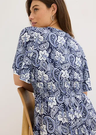 Rochie din jerse • bleumarin paisley • magazin bonprix