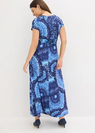 Robe longue en jersey imprimé • bleu imprimé • Boutique bonprix