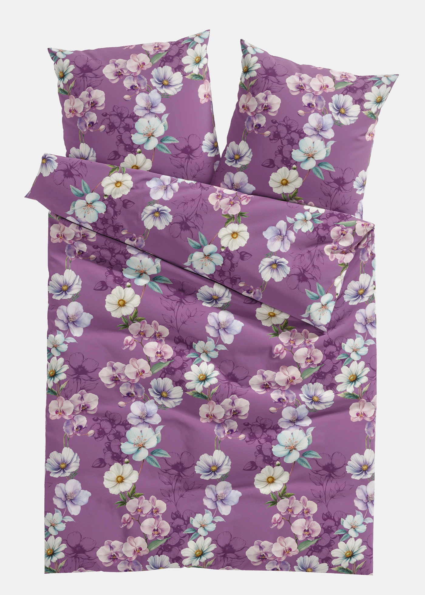 Parure de lit en linon • violet • Boutique bonprix