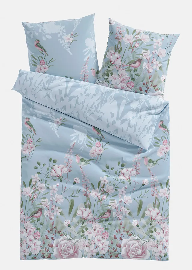 Linon dekbedovertrek • lichtblauw • bonprix online shop