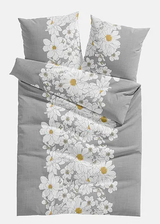 Lenjerie de pat din material cu bumbac • gri • magazin bonprix