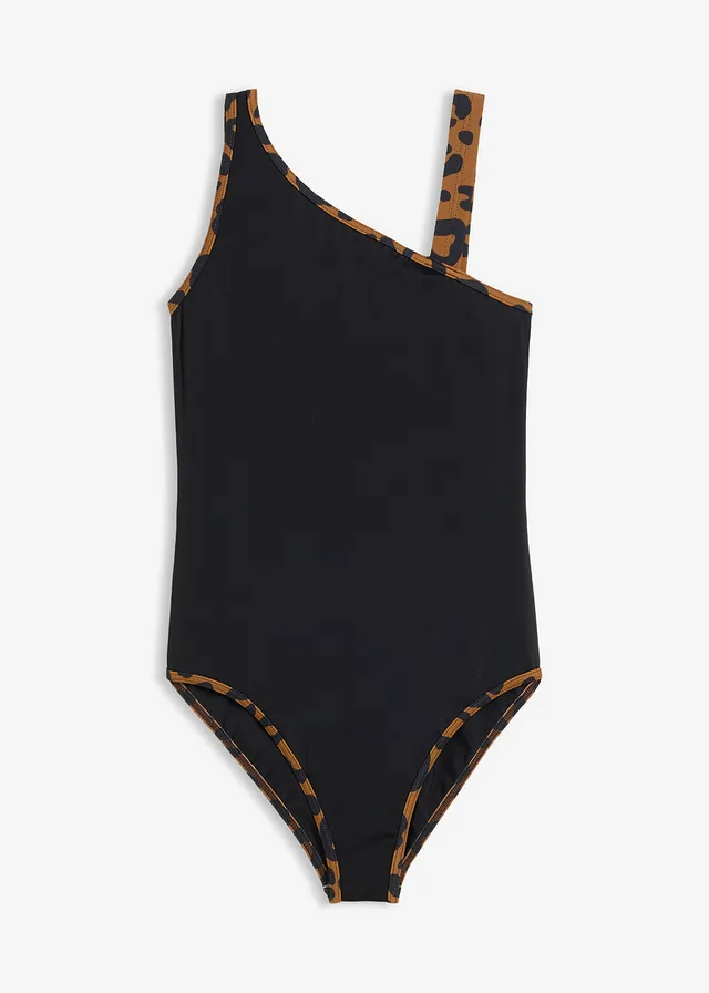 Maillot 1 pièce • noir + léopard • Boutique bonprix