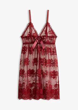 Slipdress, Kleur: kastanjerood