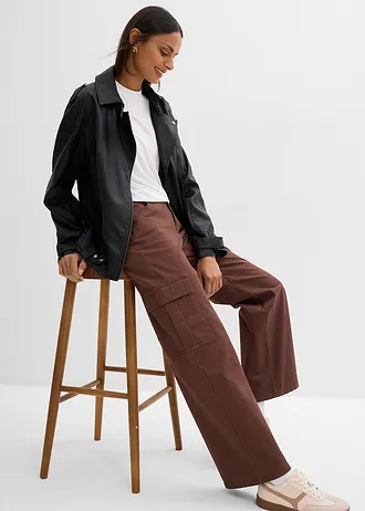 Pantalon cargo en coton extensible • marron • Boutique bonprix