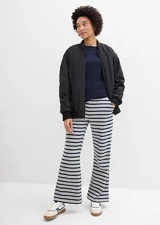 Bluză din jerse gros cu bumbac organic (set 3 buc.), culoare: gri-antracit melanj-bleumarin-gri melanj melanj