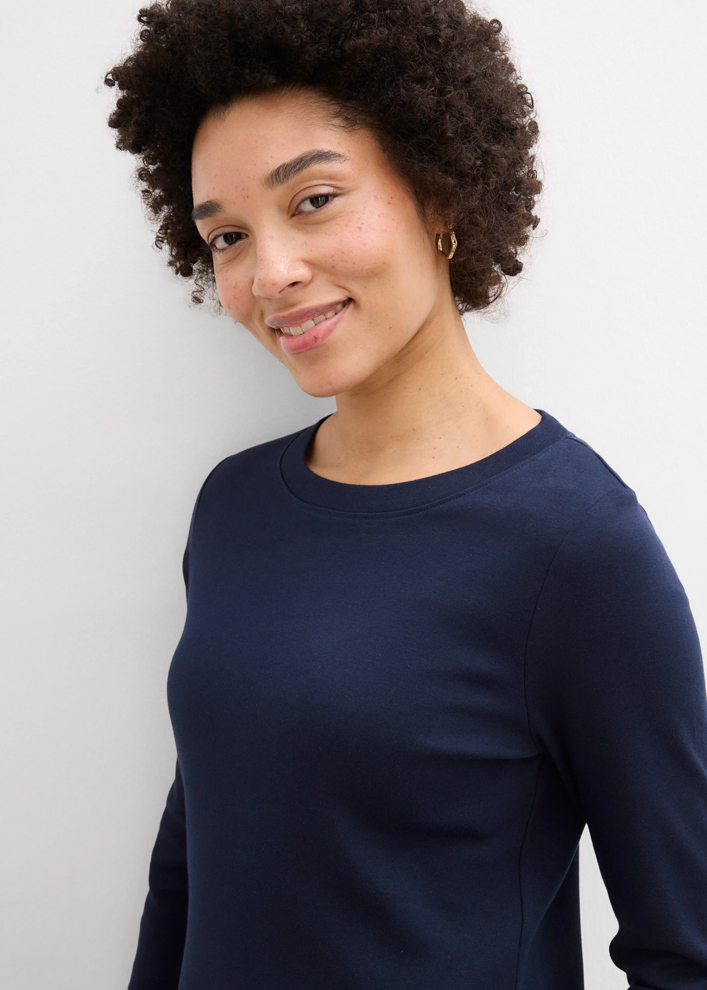 Heavy jersey shirt met biologisch katoen (set van 3) • antraciet gemêleerd-donkerblauw-grijs gemêleerd • bonprix online shop