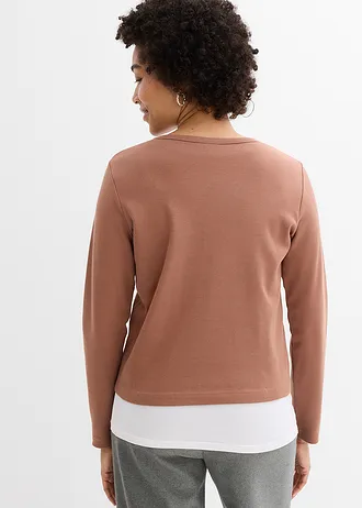 Gilet en jersey épais 100% coton • marron • Boutique bonprix