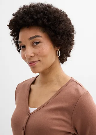 Heavy jersey vest van biologisch katoen • kastanjebruin • bonprix online shop