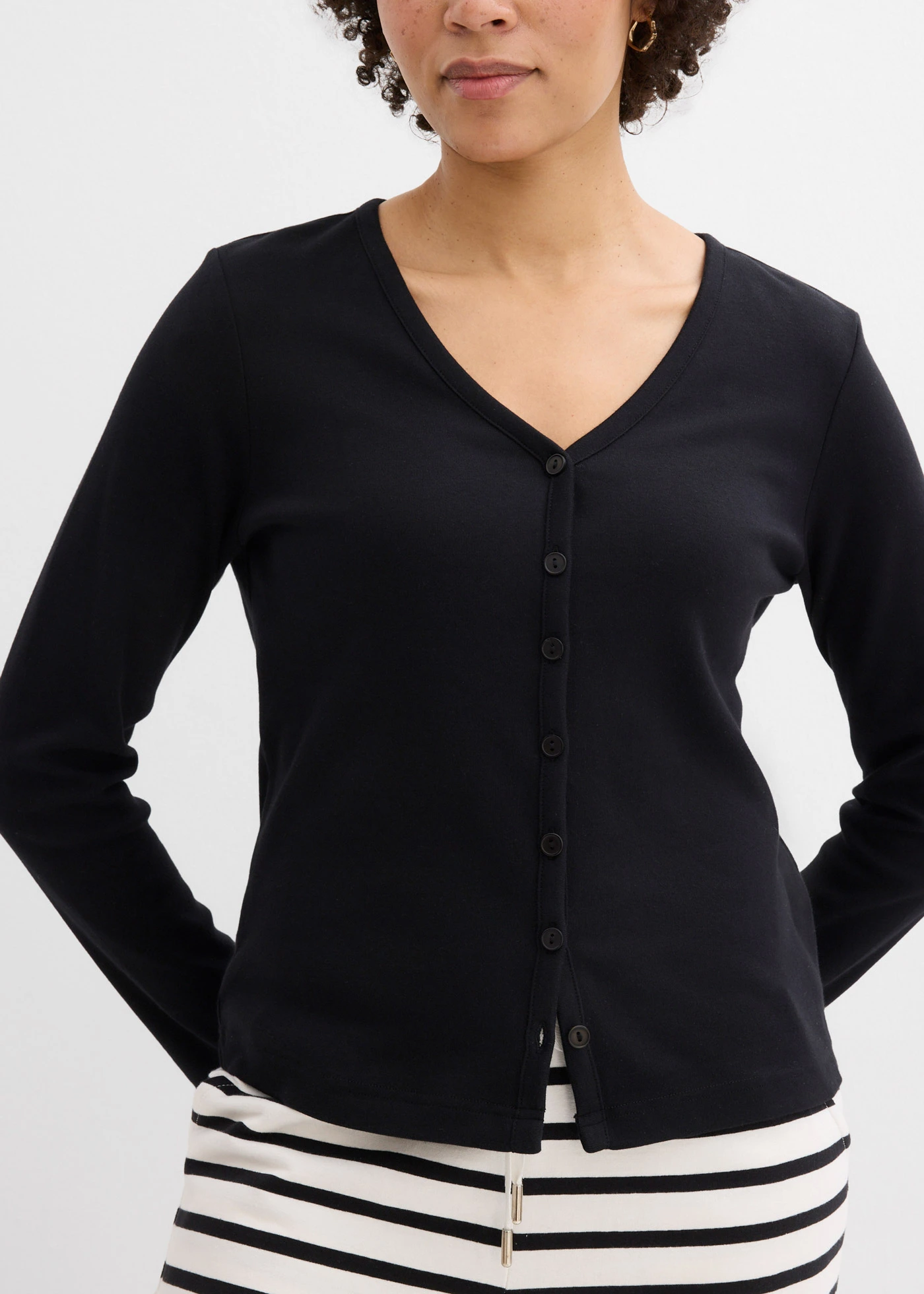 Heavy jersey vest van biologisch katoen • zwart • bonprix online shop