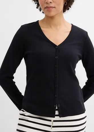 Úpletový sveter Heavy Jersey, z čistej bio bavlny • čierna • obchod bonprix