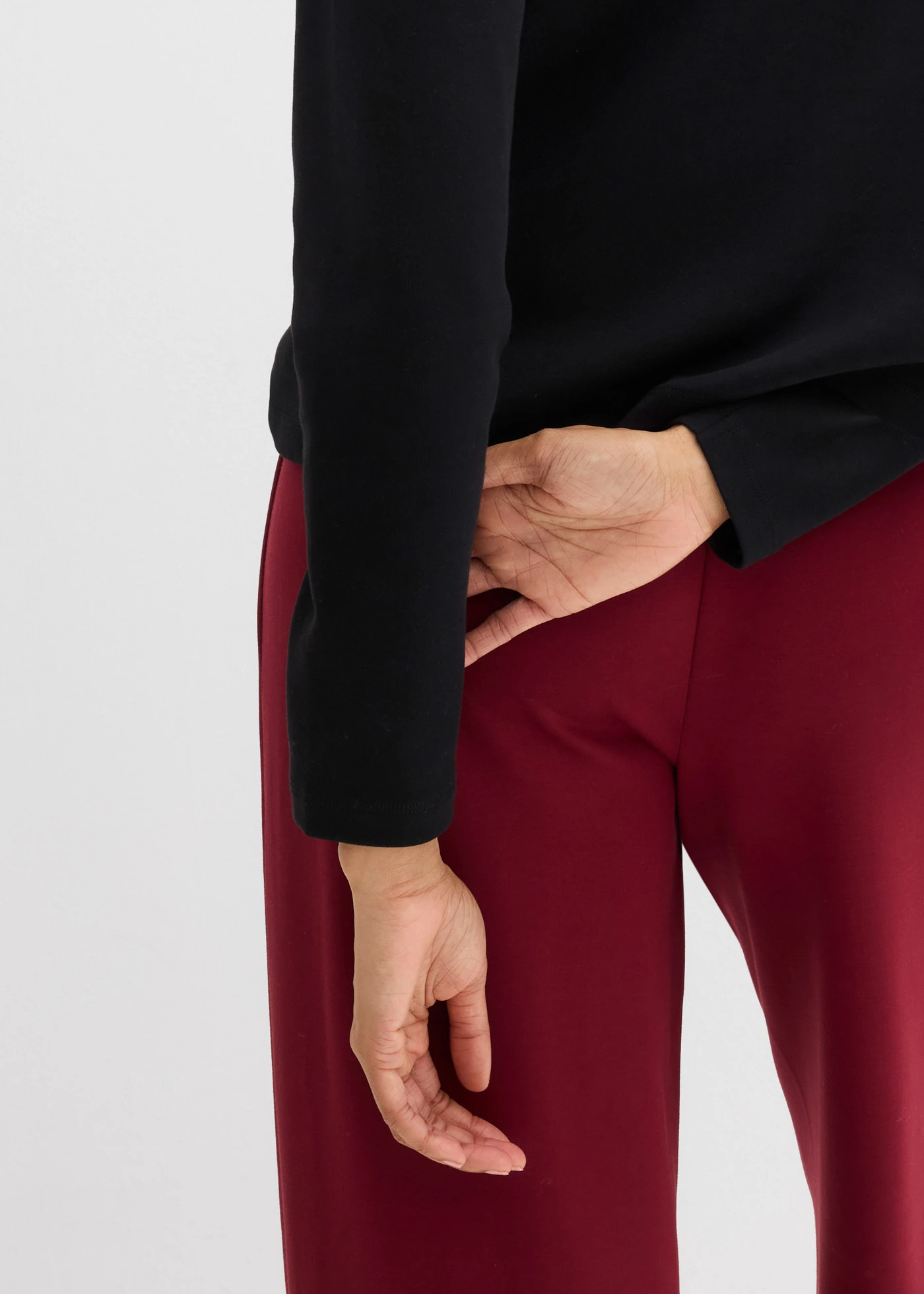 Jachetă din jerse gros 100% din bumbac organic • negru • magazin bonprix