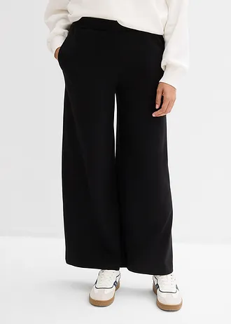 Žerzejové Culotte kalhoty z čisté organické bavlny • černá • bonprix obchod
