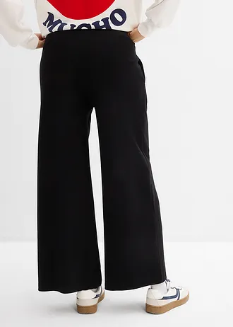 Dzsörzé Culotte nadrág tiszta bio-pamutból • fekete • bonprix áruház
