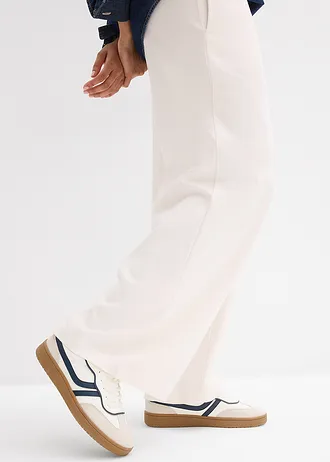 Pantaloni Culotte din bumbac organic 100% • alb perlat • magazin bonprix