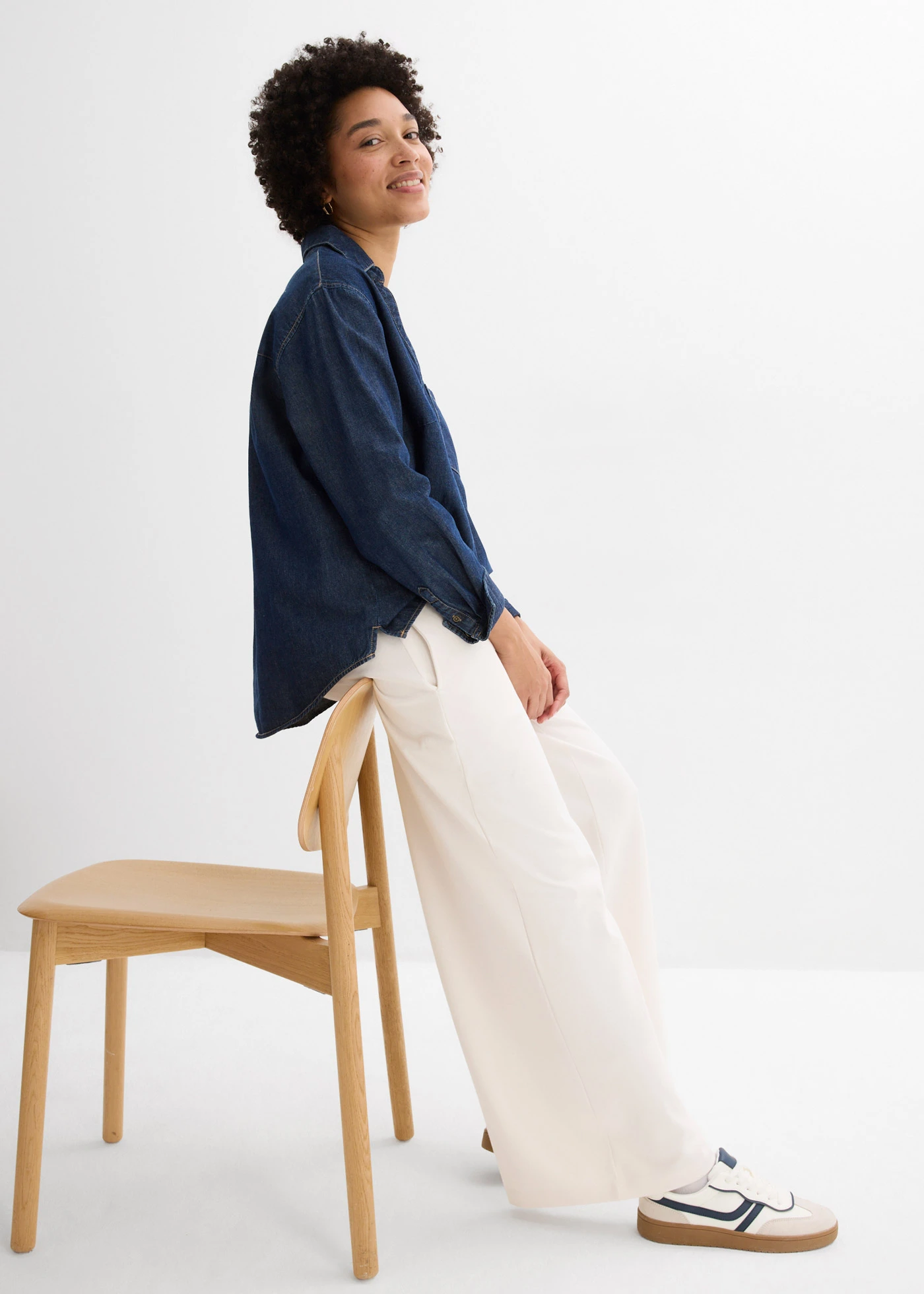 Jupe-culotte 100% coton • blanc nacré • Boutique bonprix