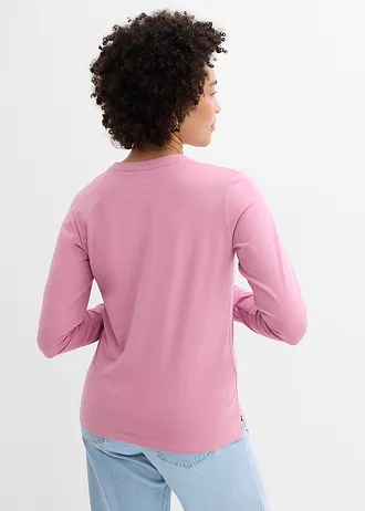 Bluză henley lungă până la șolduri • mov-maroniu • magazin bonprix