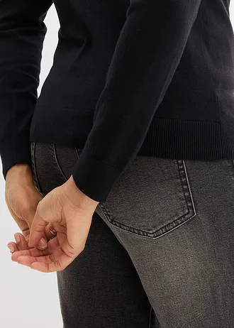 Kötött pulóver • fekete • bonprix áruház