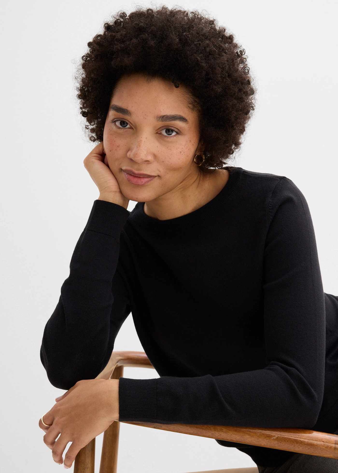 Fijn gebreide trui • zwart • bonprix online shop