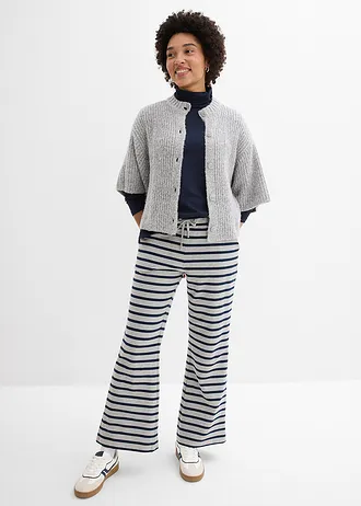 Sweatpants met biologisch katoen • lichtgrijs gemêleerd-donkerblauw gestreept • bonprix online shop