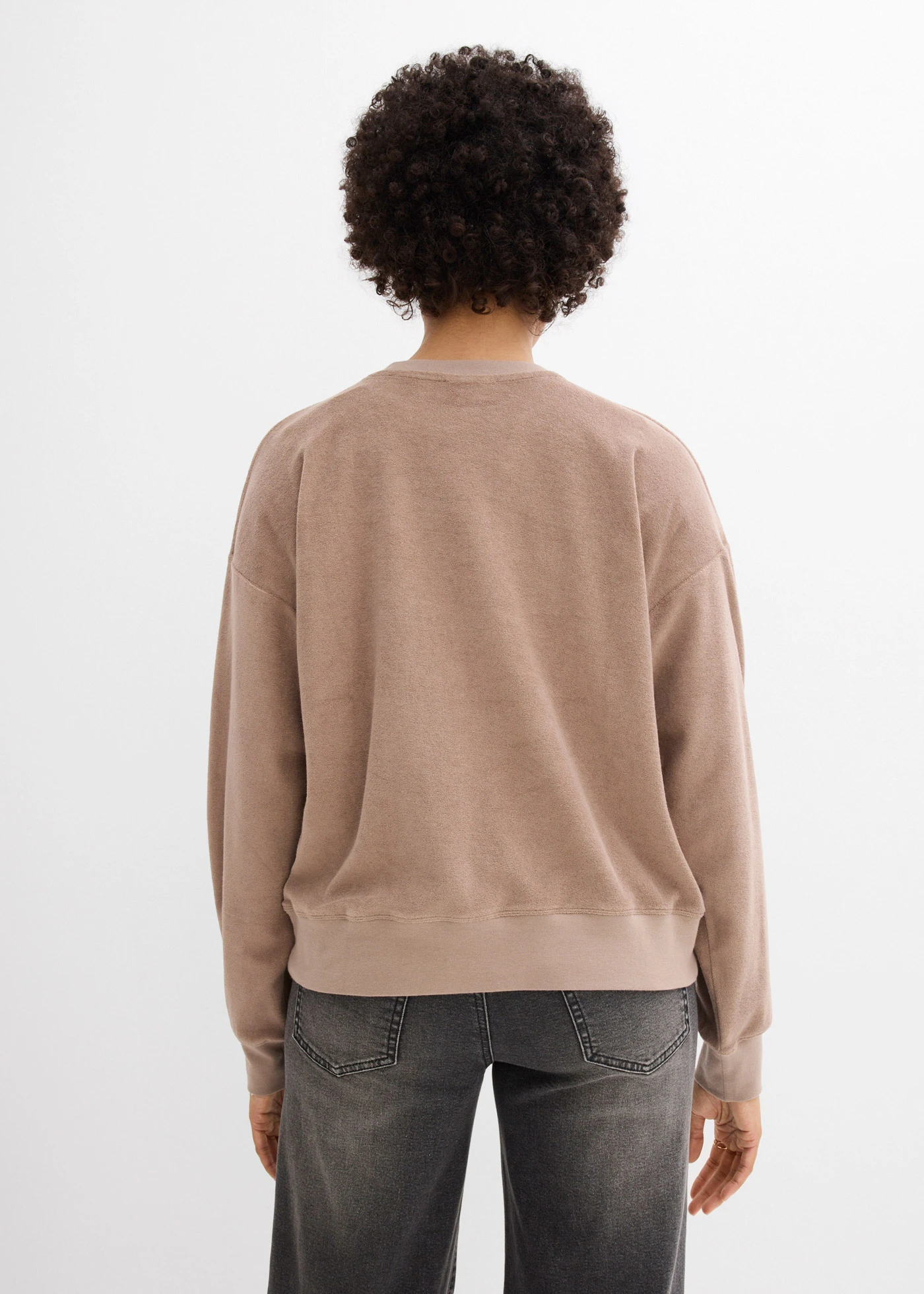Longsleeve van badstof • taupe • bonprix online shop