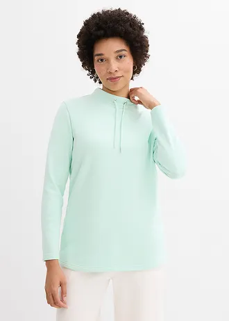 Sweater met split, Kleur: lichtmint