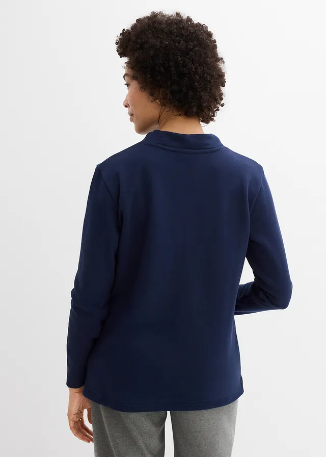Bluza z rozcięciem • ciemnoniebieski • sklep bonprix