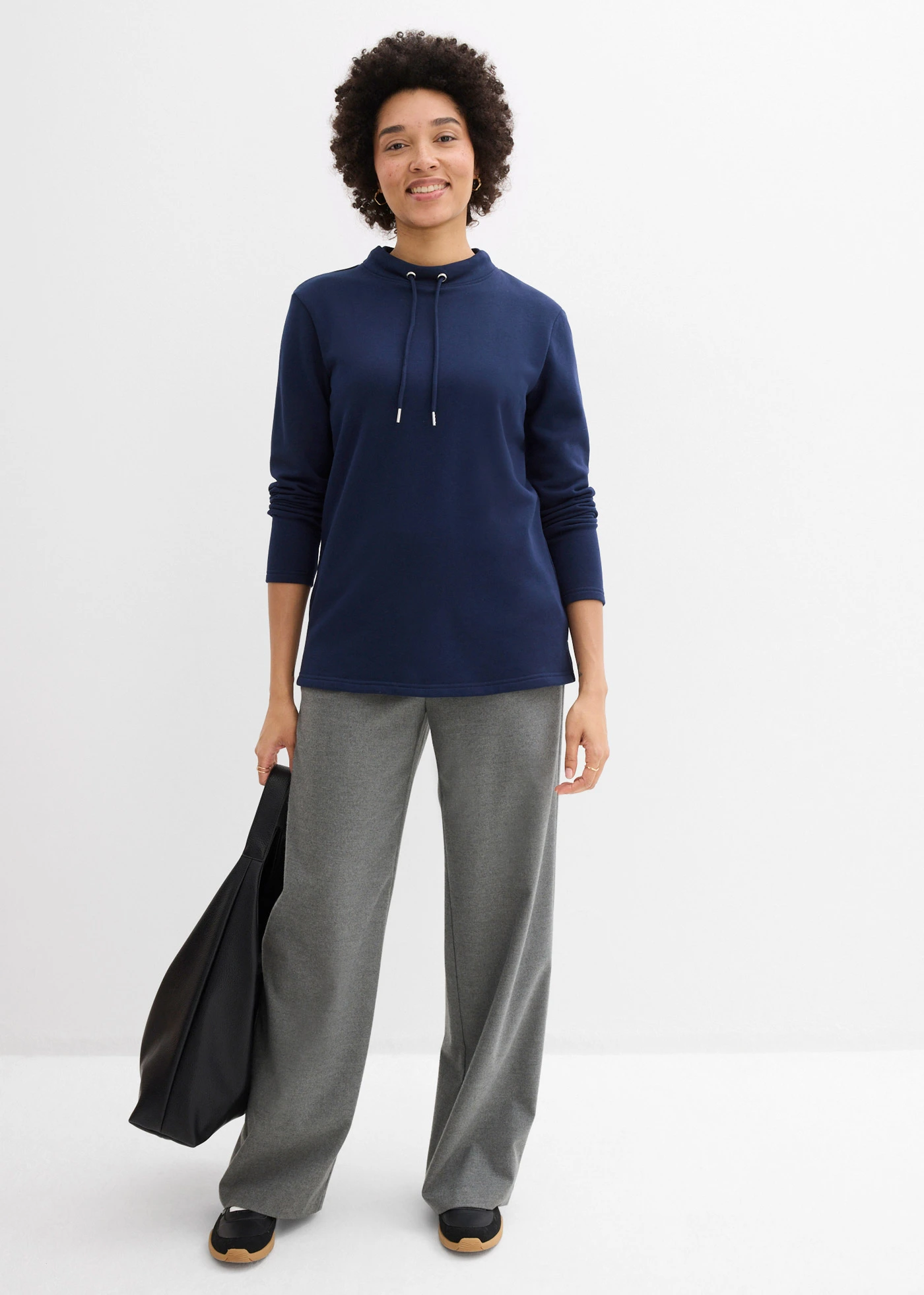 Bluză casual cu crăpătură • bleumarin • magazin bonprix