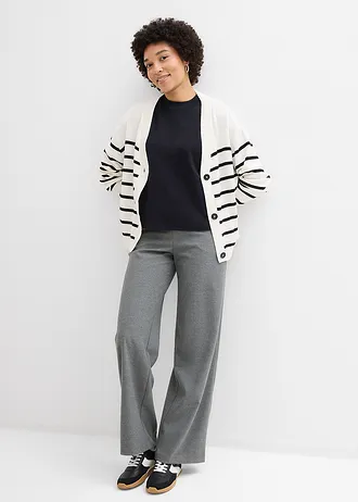 Oversized shirt van zwaar biologisch katoen, Kleur: zwart