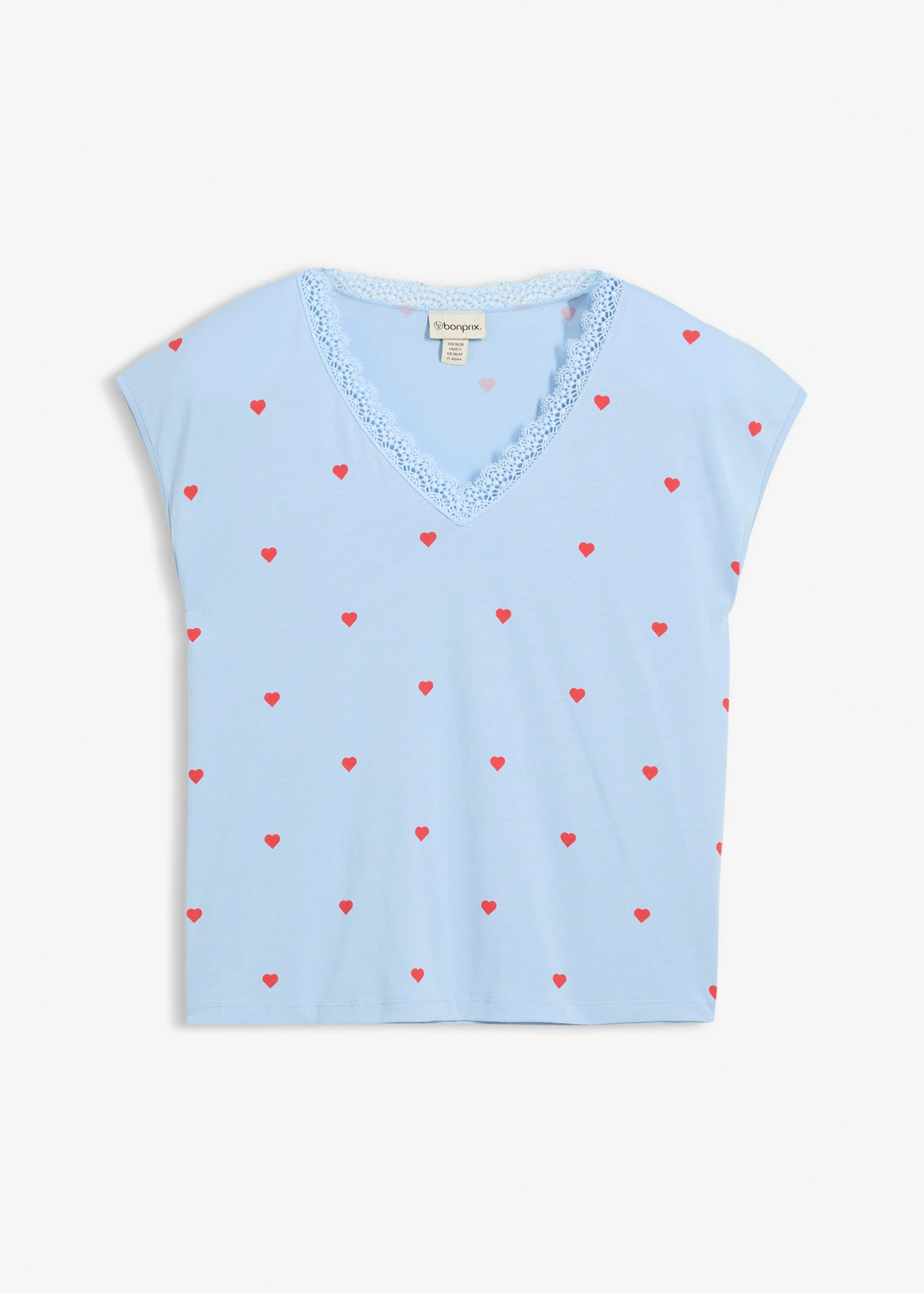 T-shirt 100% coton • bleu clair imprimé • Boutique bonprix