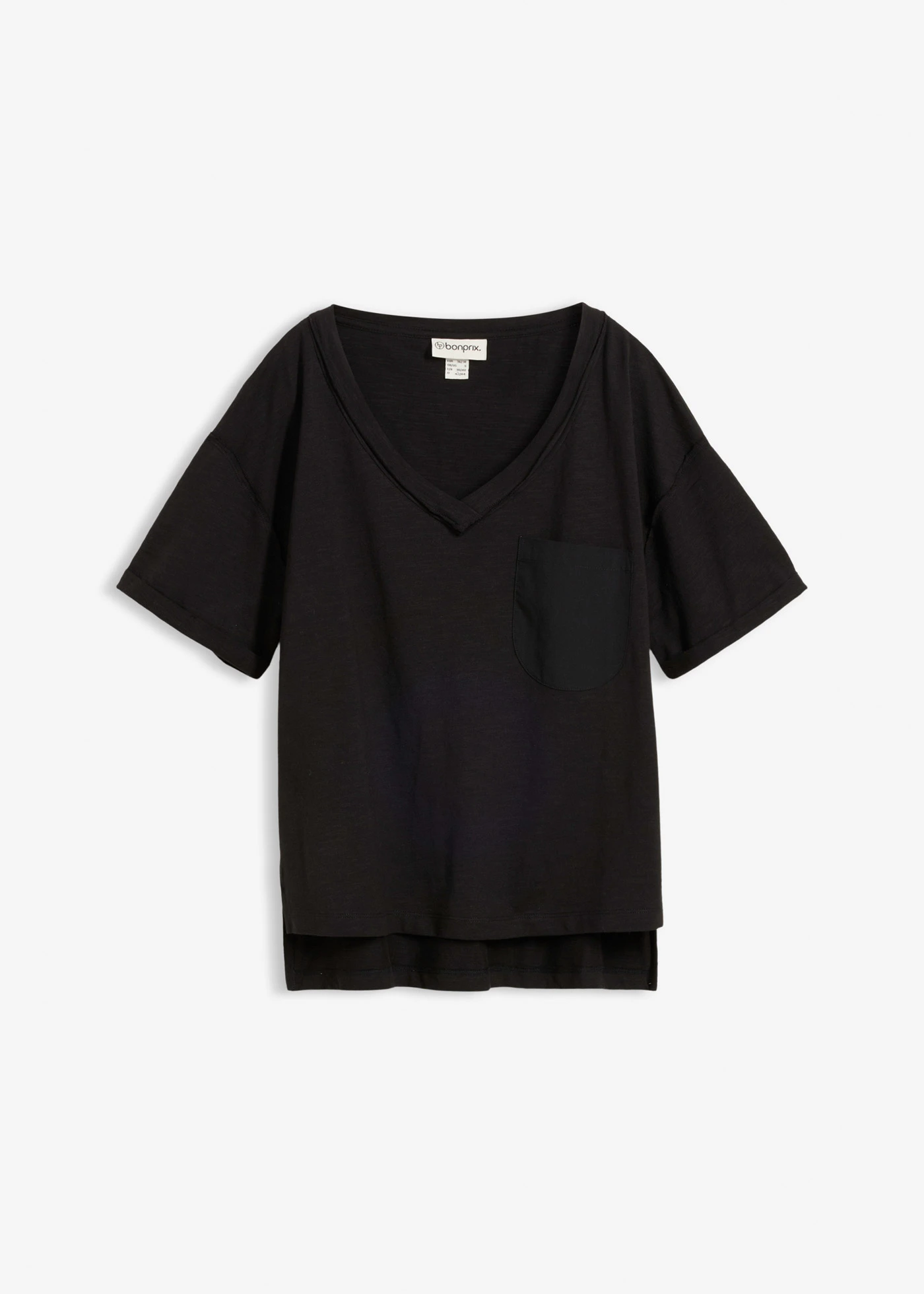 Oversized shirt van puur katoen • zwart • bonprix online shop