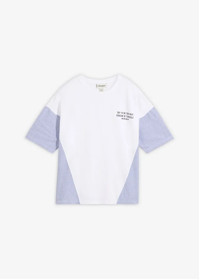 Oversized shirt van een katoenmix