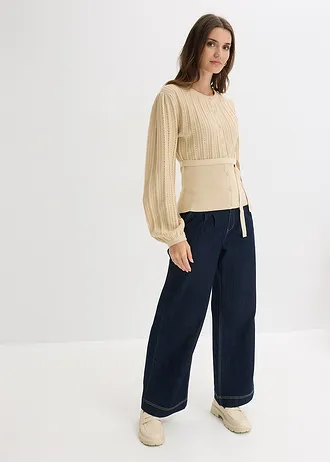 Pull ajouré • sable clair • Boutique bonprix