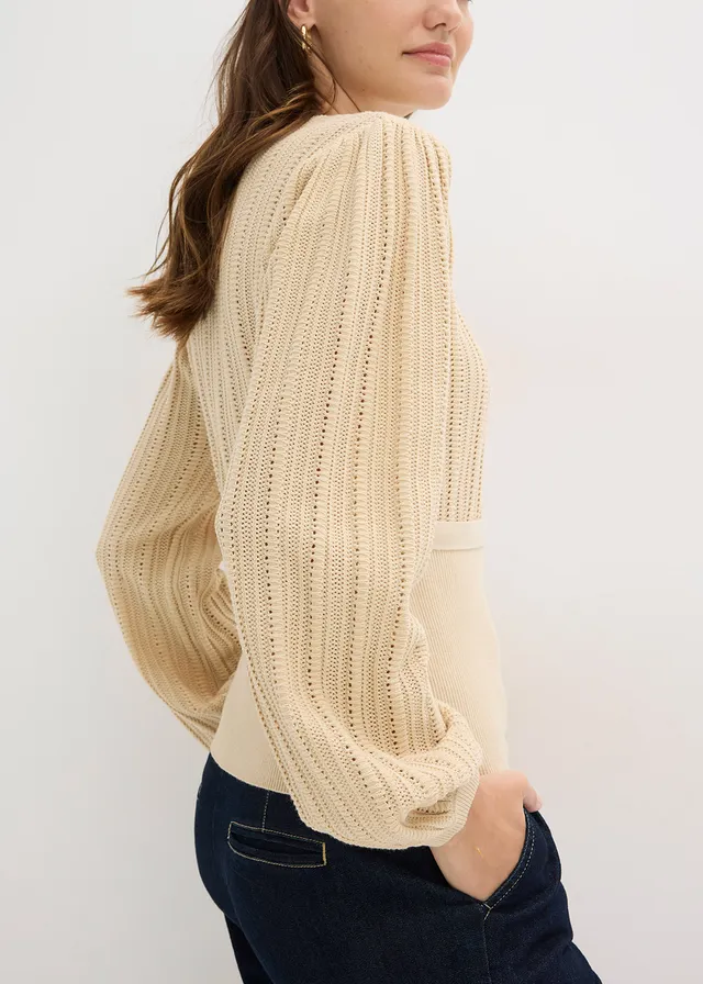 Pull ajouré • sable clair • product-page.page-title-suffix